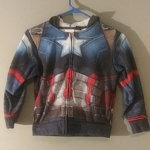Boys 5/6 Captain America zip up jacket